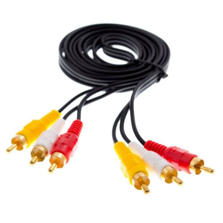 Cabos 3 RCA x 3 RCA 1,5 Metros Áudio E Vídeo Estéreo KP-RCA01