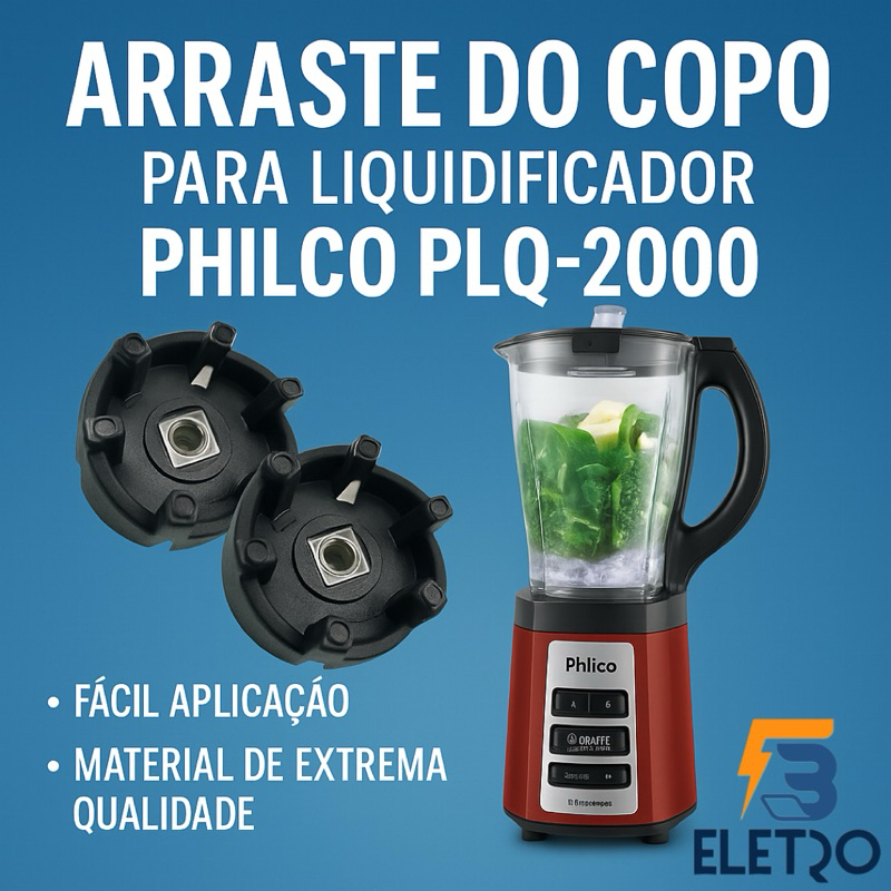 2x Arraste do Copo Liquidificador Philco PLQ2000 Smart