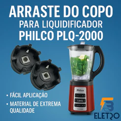 2x Arraste do Copo Liquidificador Philco PLQ2000 Smart