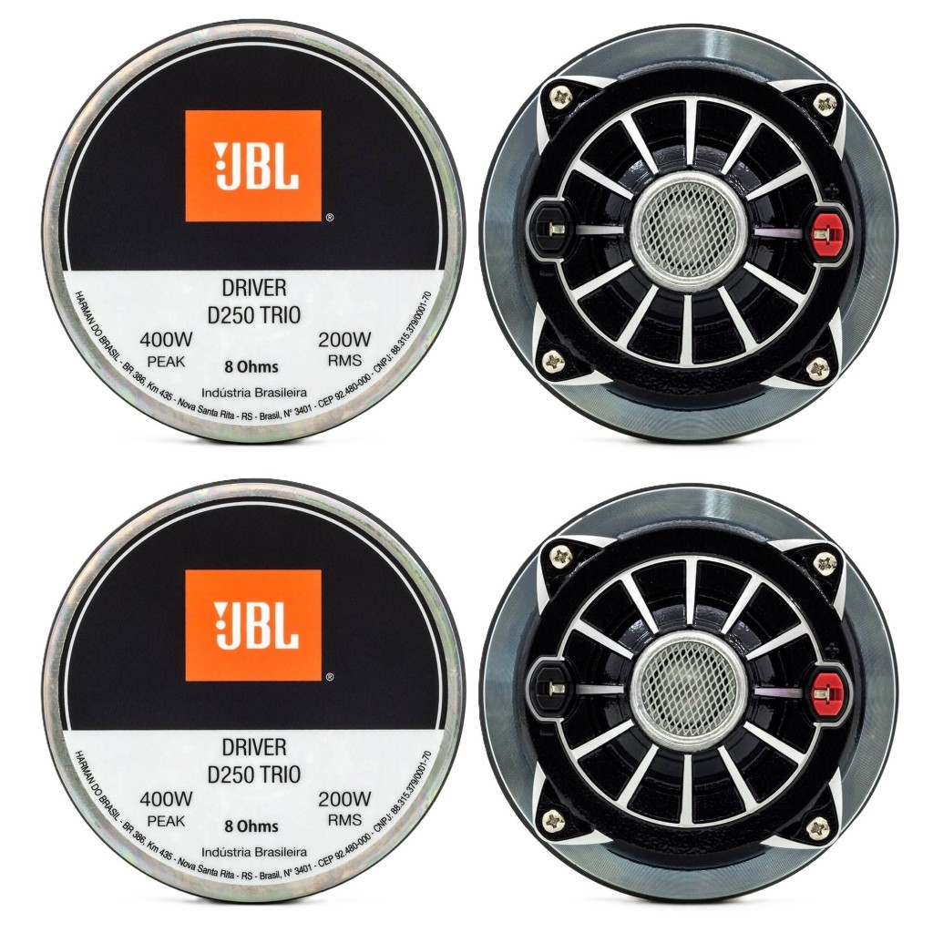 Kit 4 Driver JBL D250 Trio 200w Rms 8 Ohms Drive Corneta Selenium em Oferta na Shopee