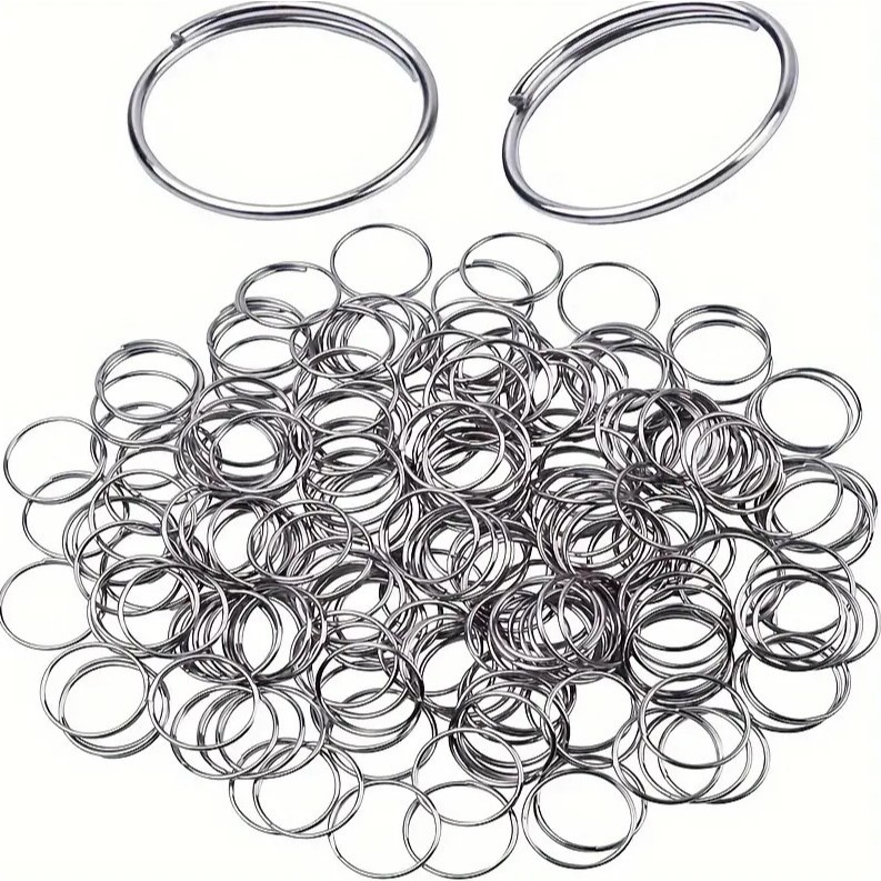 100 Argolas Em Aço Inox Montagem De Lustres 10mm (1,0cm) — imagem 2 de 2