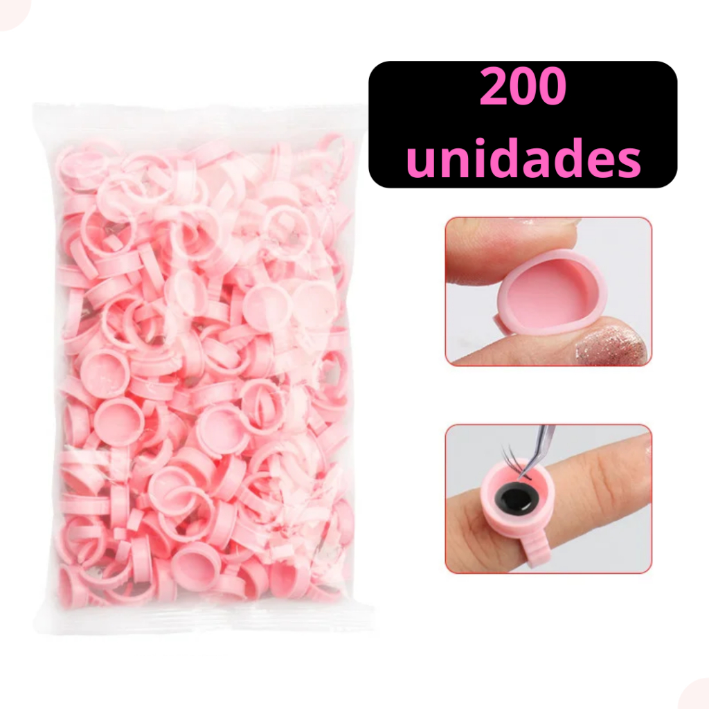 Anel Batoque descartavel 200und Cilios Sobrancelha Henna em Oferta na Shopee