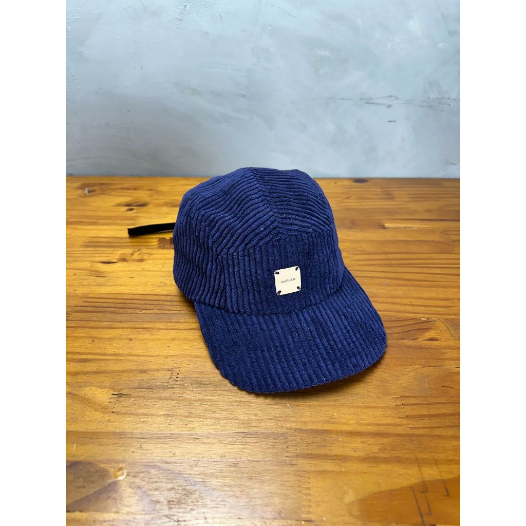 Boné Five Panel Anth Co de Veludo Original Strapback Aba Reta Fita Azul Marinho