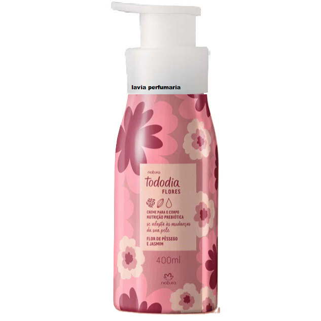 Creme Hidratante Corporal Natura Tododia Flor De Pessêgo e Jasmin - 400ml em Oferta na Shopee