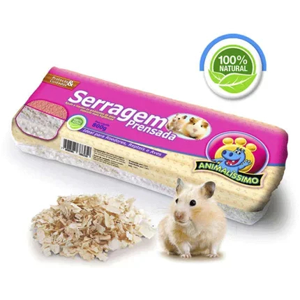 SERRAGEM PRENSADA ANIMALÍSSIMO 800G PARA ROEDORES, PÁSSAROS E ANIMAIS SILVESTRES