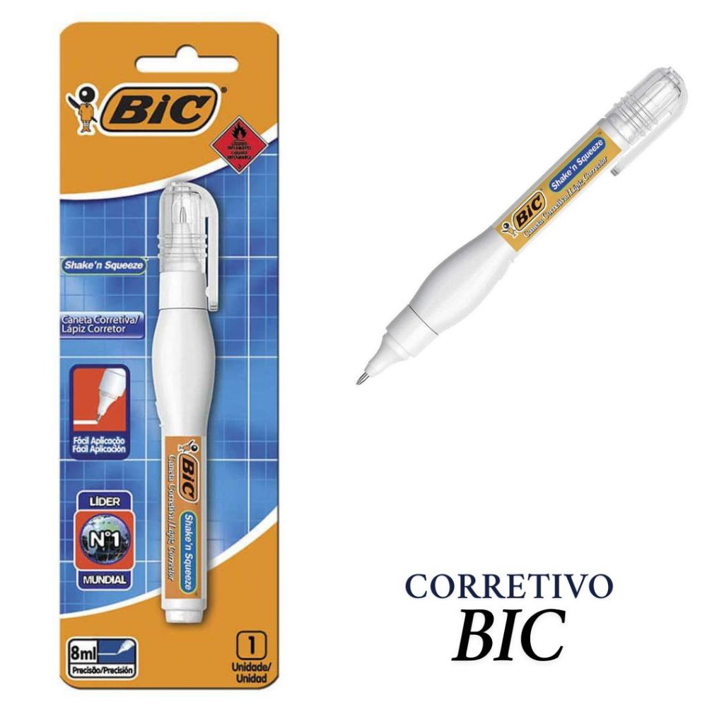 Caneta Corretivo BIC – 8ml | Fácil Aplicação e Alta Precisão