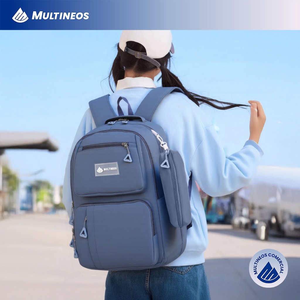 Detalhes do Mochila Feminina Masculino Grande Com Estojo Nylon Impermeável Escolar Faculdade
