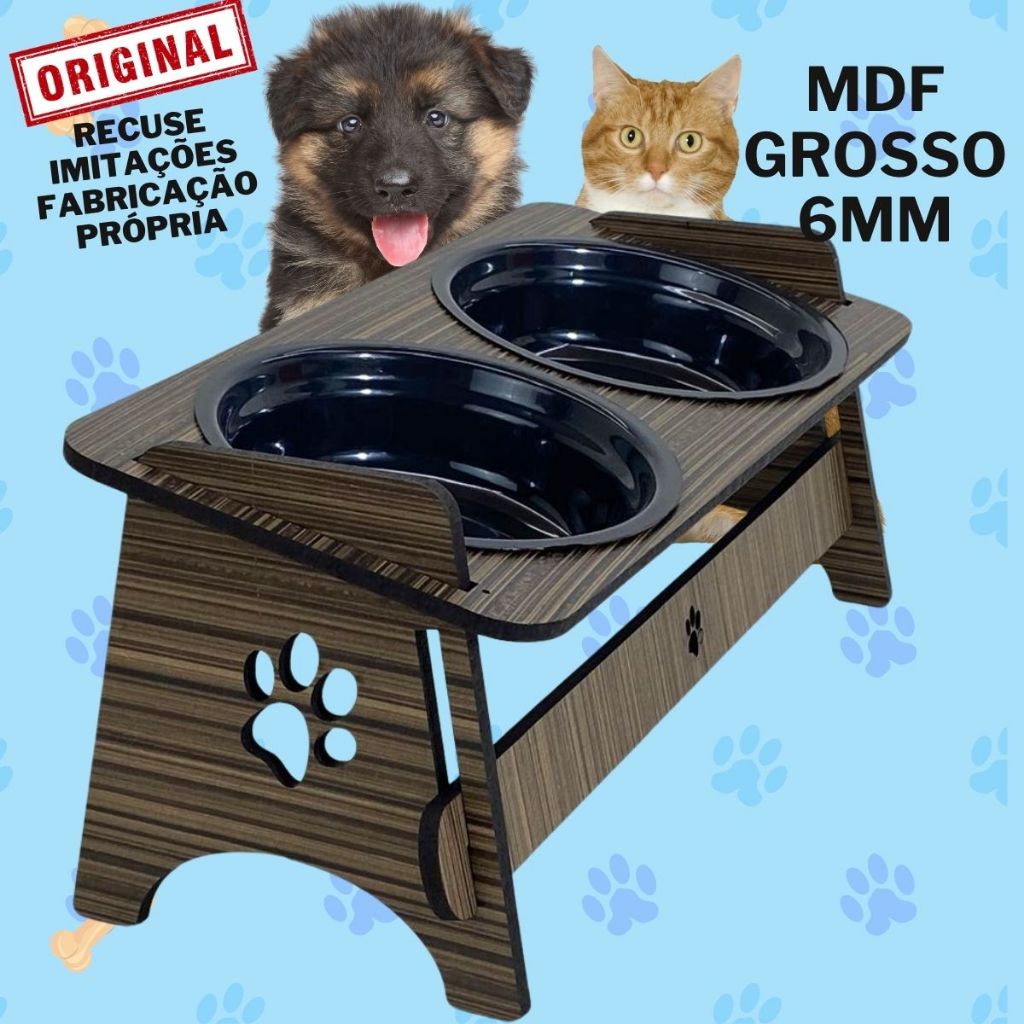 Comedouro  Bebedouro Pet Suspenso Para Gato e Cachorro Com TAMPAS