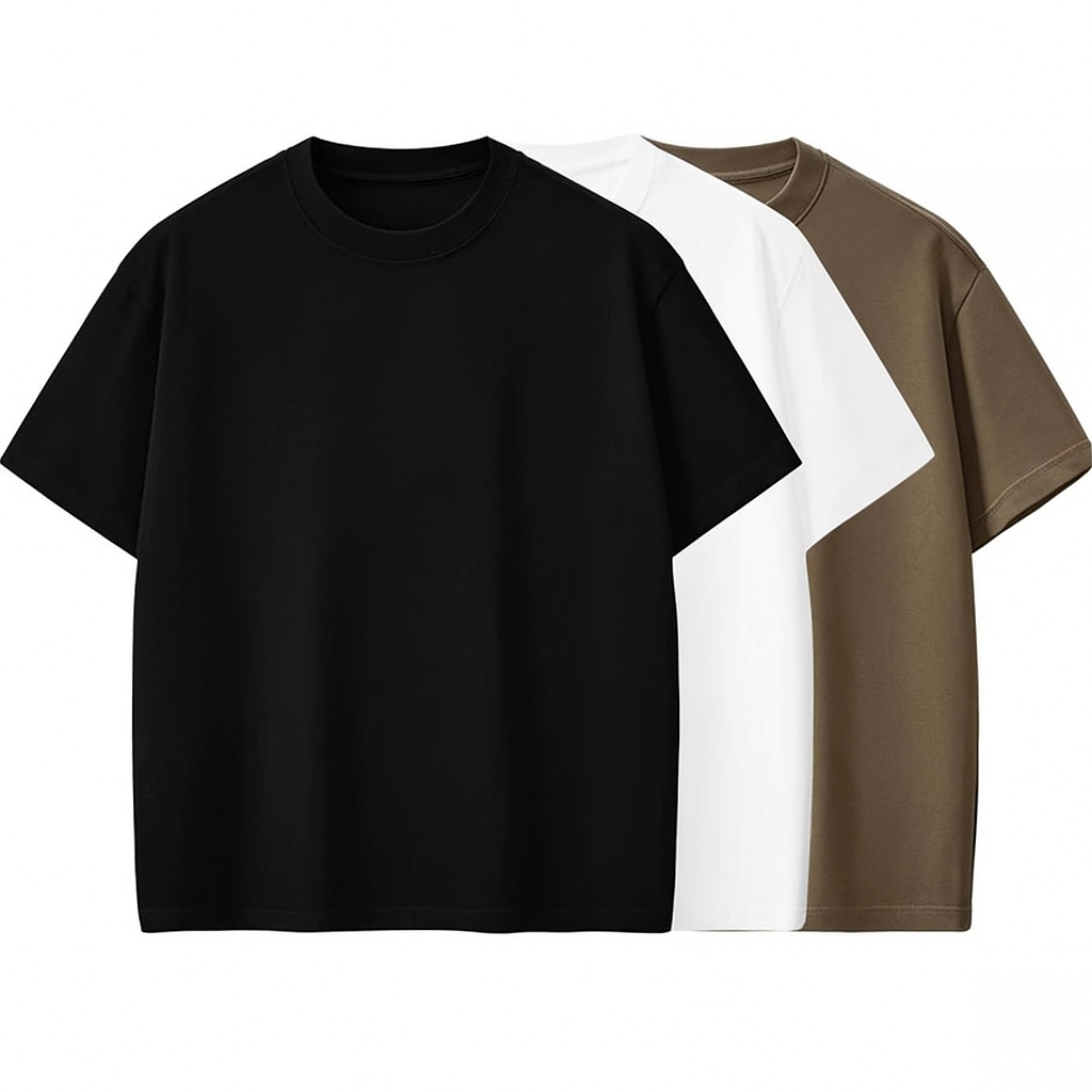 Kit 3 Camiseta Oversized P ao G3 Masculina Estilo StreetWear Premium