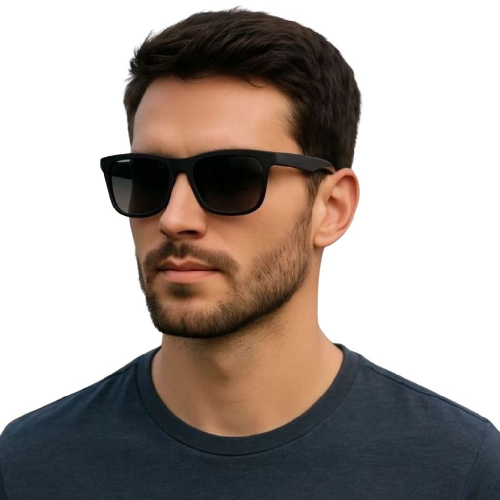 Óculos De Sol Masculino Preto Para o Dia a Dia Discreto Com Proteção UV400