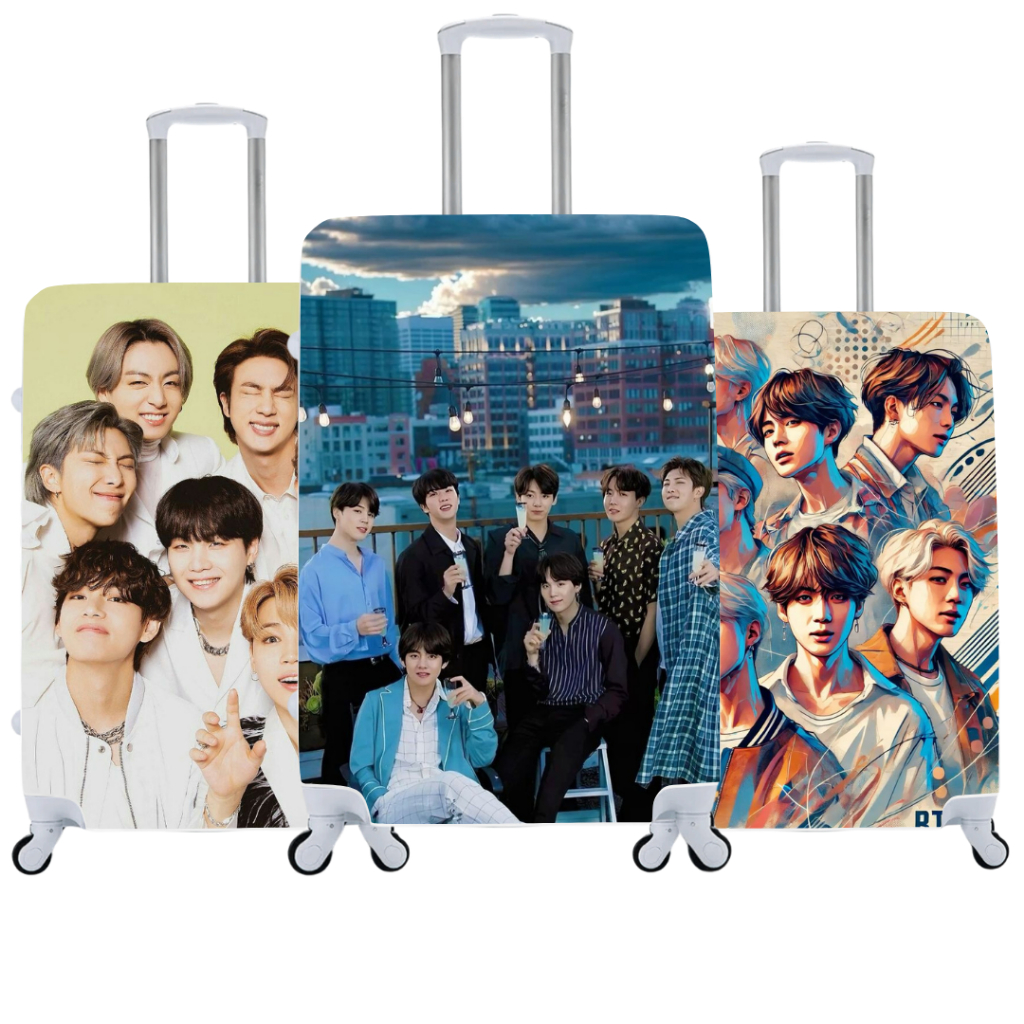Capa de Mala Personalizada BTS Viagens Bagagem em Oferta na Shopee