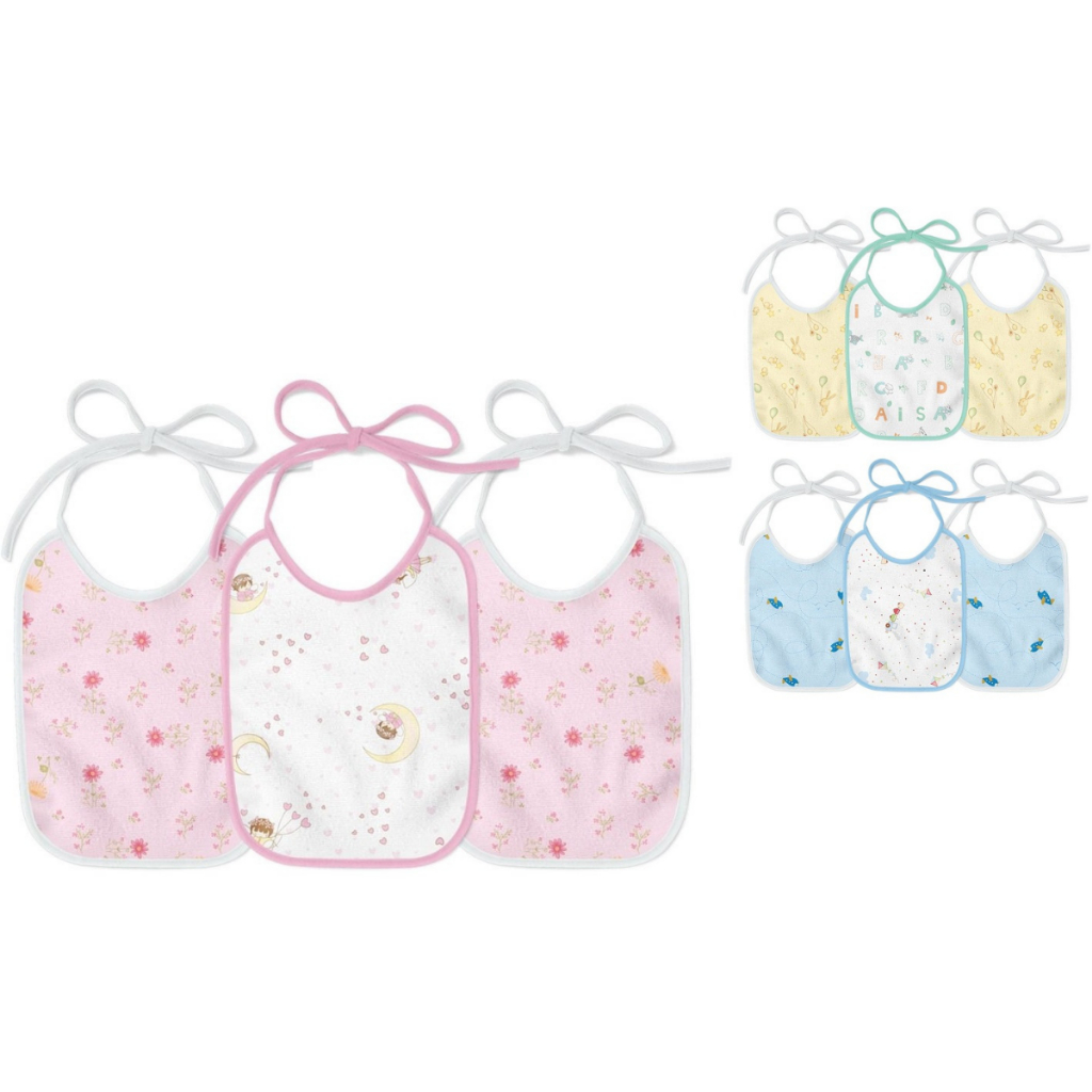 3 Und Babador Plastificado Bebe Impermeavel Karinho Infantil