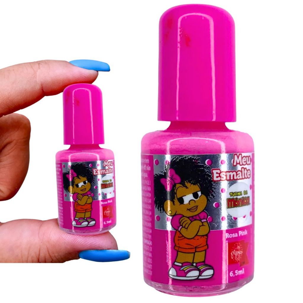 Esmalte Infantil Pink Peel-Off Turma da Mônica | Hipoalergênico à Base D’Água
