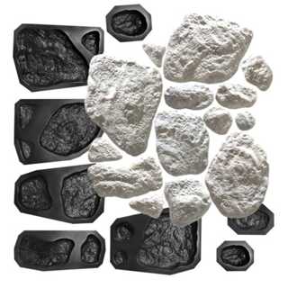 Kit De Molde Pedra Moledo Formas 3D Pedra Moledo Gesso e Cimento ABS 1 MM em Oferta na Shopee