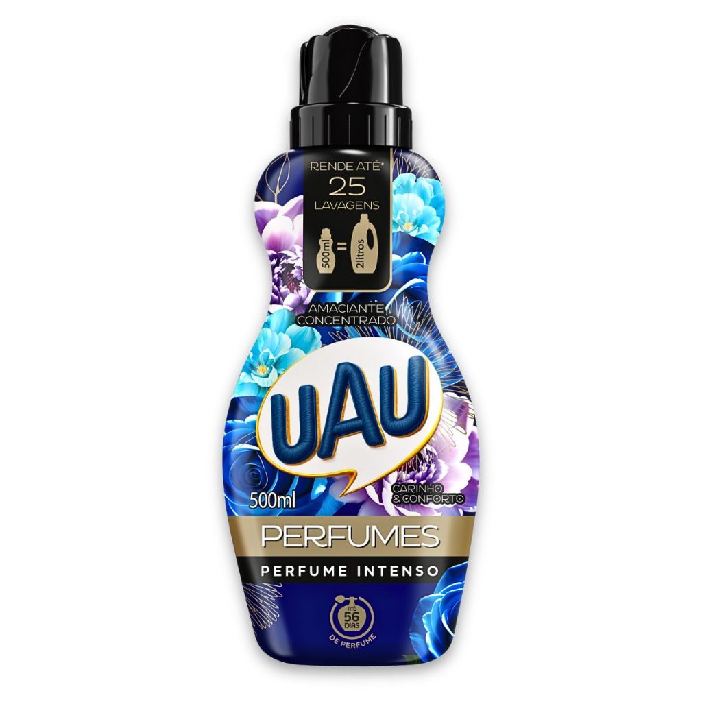 Amaciante Concentrado Perfumes Uau Carinho E Conforto 500ml em Oferta na Shopee