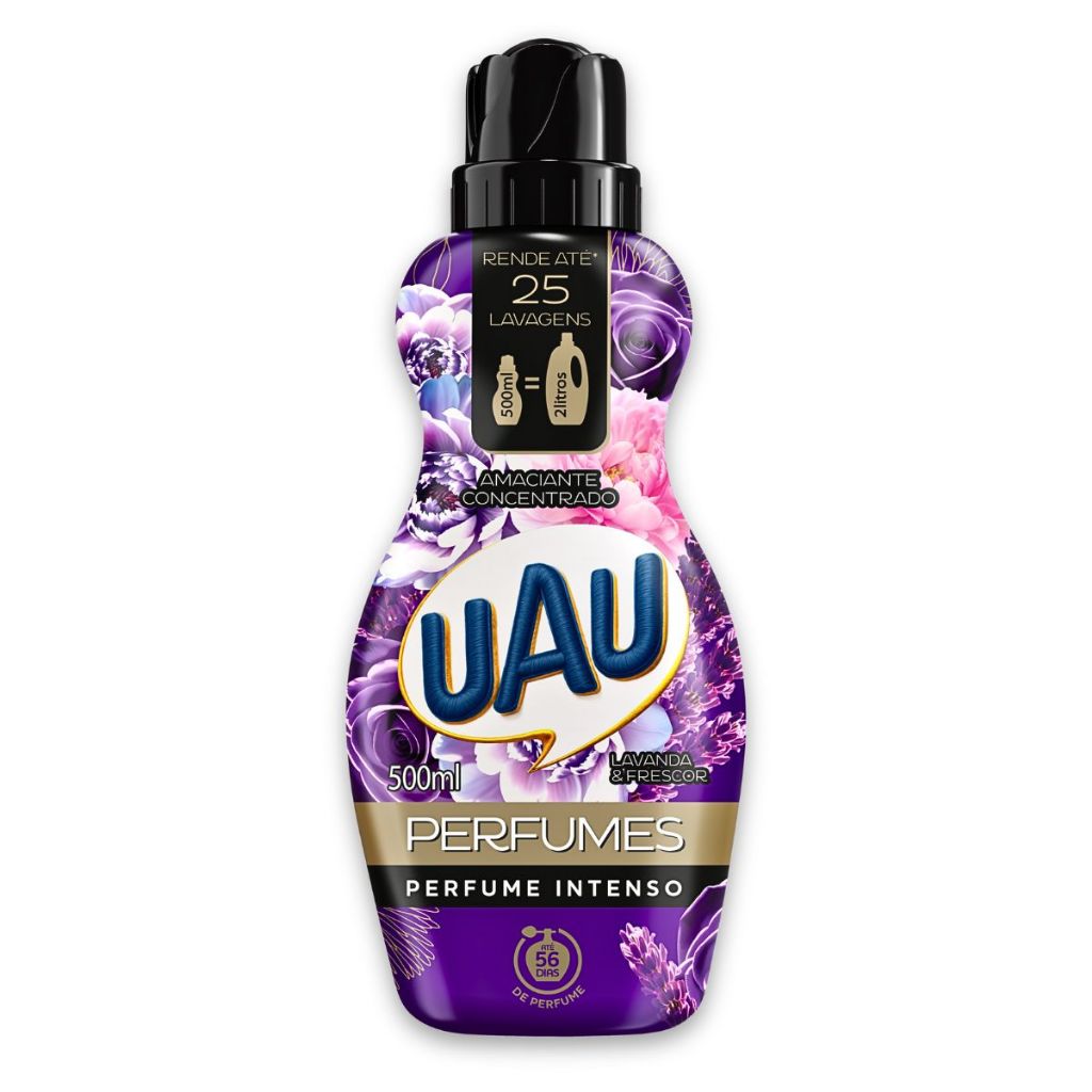 Amaciante Concentrado Uau Perfumes Lavanda E Frescor 500ml em Oferta na Shopee