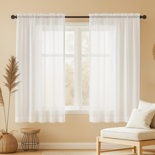 Cortina Linho Voil Flame Luxo 4,00x1,70 Varão Passante Sala Quarto em Oferta na Shopee