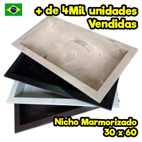 Nicho de parede para embutir Shampoo/banheiro/cozinha 30x60cm Multiuso em Oferta na Shopee