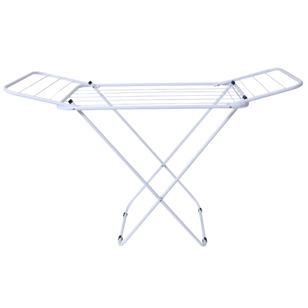 Varal Dobrável de Chão com Abas | Super Resistente, Leve e Não Enferruja | Pintura Eletrostática