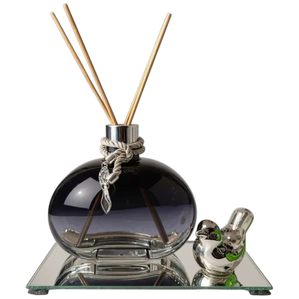 Kit Vidro Aromatizador Ambiente Difusor Jolie 300ml Com Bandeja e Passarinho Porcelana em Oferta na Shopee