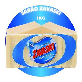 Kit 5 Uni Sabao Em Barra Pedra Glicerinado Zavaski Multiuso Pacote 1Kg em Oferta na Shopee