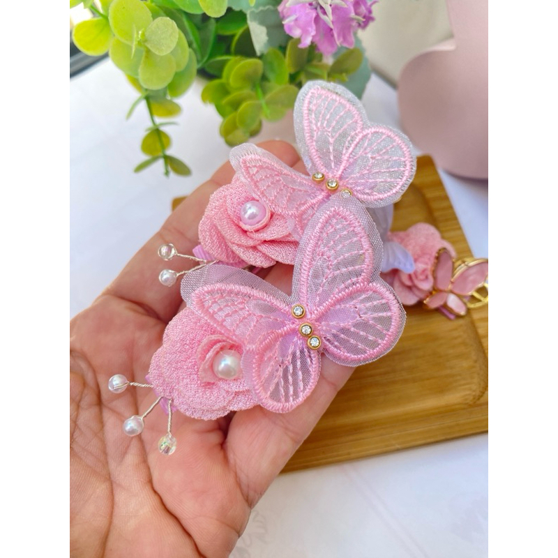 Parzinho de presilha borboleta infantil/ presilha borboleta de luxo/ borboleta infantil aniversário