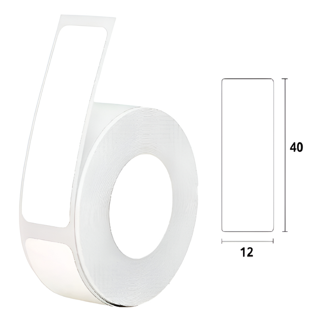 1 Rolo De Etiquetas Térmica Niimbot D110 D101 D11 12x40mm (160pçs) Sem tinta A prova de água