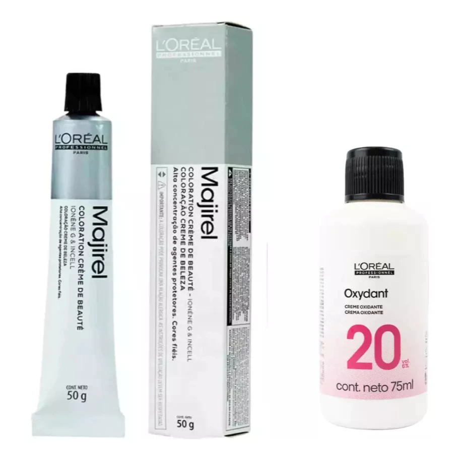 Kit Loreal Majirel Tinta Escolher A Cor + Ox 20 Vol 90ml em Oferta na Shopee