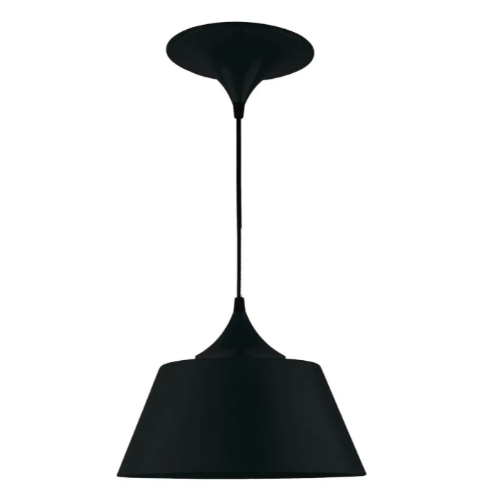 Luminaria de Teto Pendente Albali Preto Plastico Starluz Soquete E-27