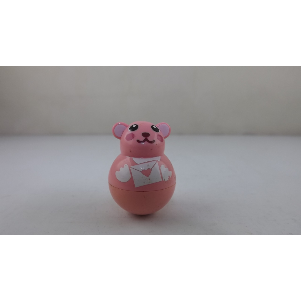 Boneco Urso Rosa Coleção Post Pet Roly Poly Semi Novo