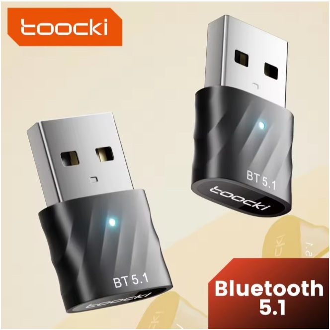 Adaptador USB Bluetooth Toocki 5.1 PC, Windows, Teclado, Fone de Ouvido, Mouse, Laptop