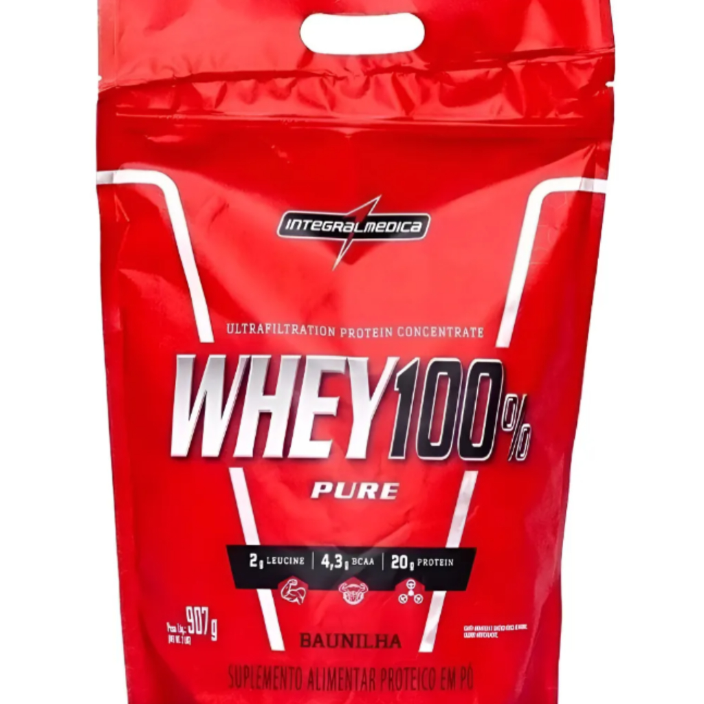 Whey Refil 100% integral - morango - chocolate - baunilha - cookies 900g