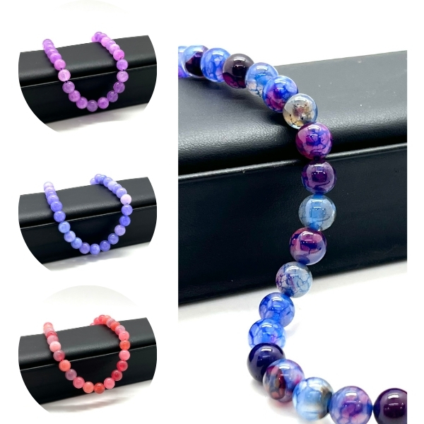 Imagem Fio de Pedras Naturais 8mm com 47 Contas – Ideal para Japamala, Terço, Guias