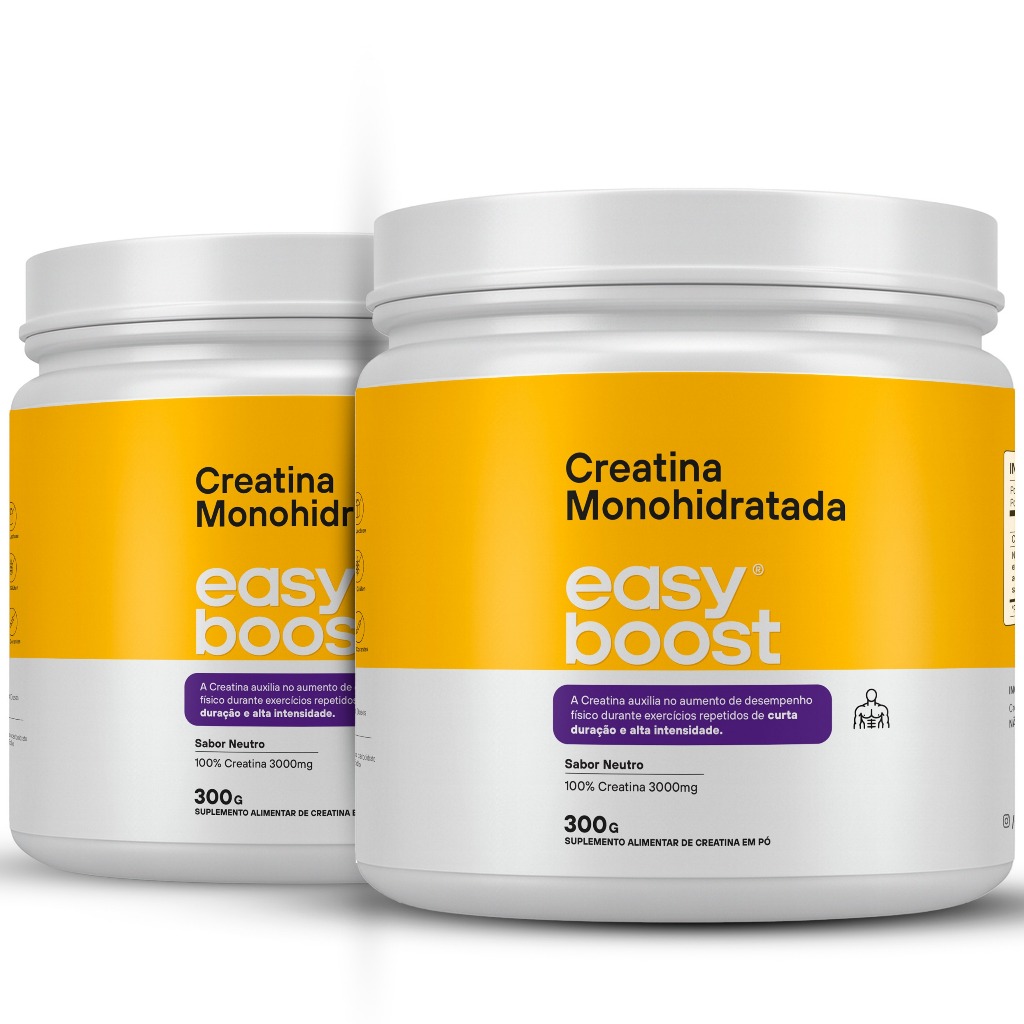 Creatina Monohidratada 100% Pura Easy Boost Kit 2x 600g
