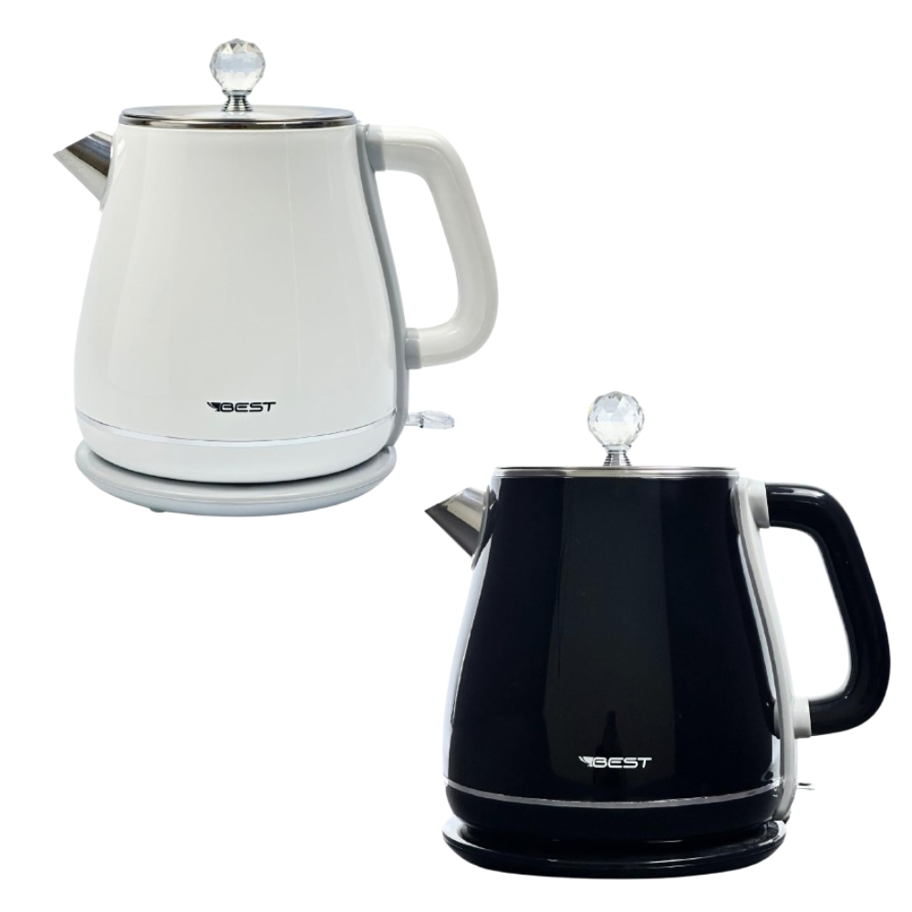 Kit Duo de Chaleiras Elétricas Best 1,8L - Preto & Branco em Oferta na Shopee