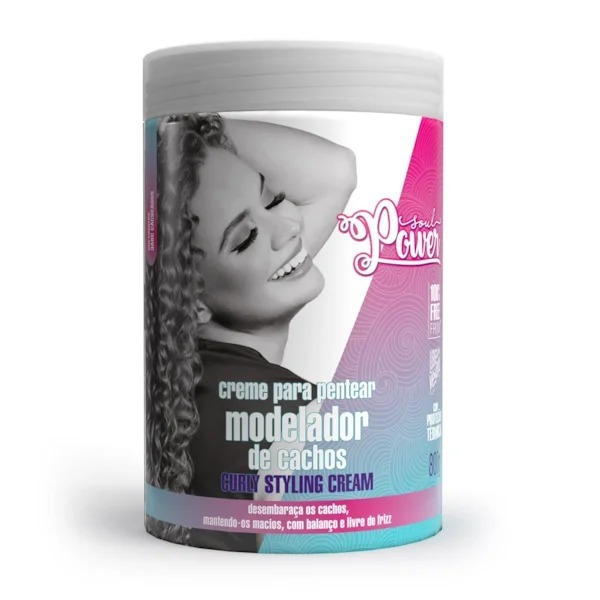 Creme de Pentear Modelador de Cachos Soul Power 800g em Oferta na Shopee