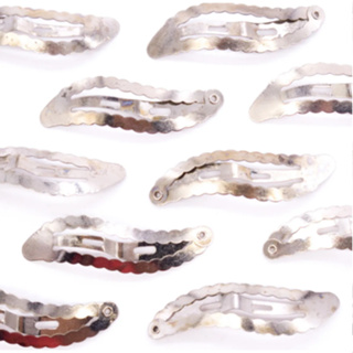 50 Presilha ondulado Tic Tac 45mm metal niquel ,para cabelo. em Oferta na Shopee