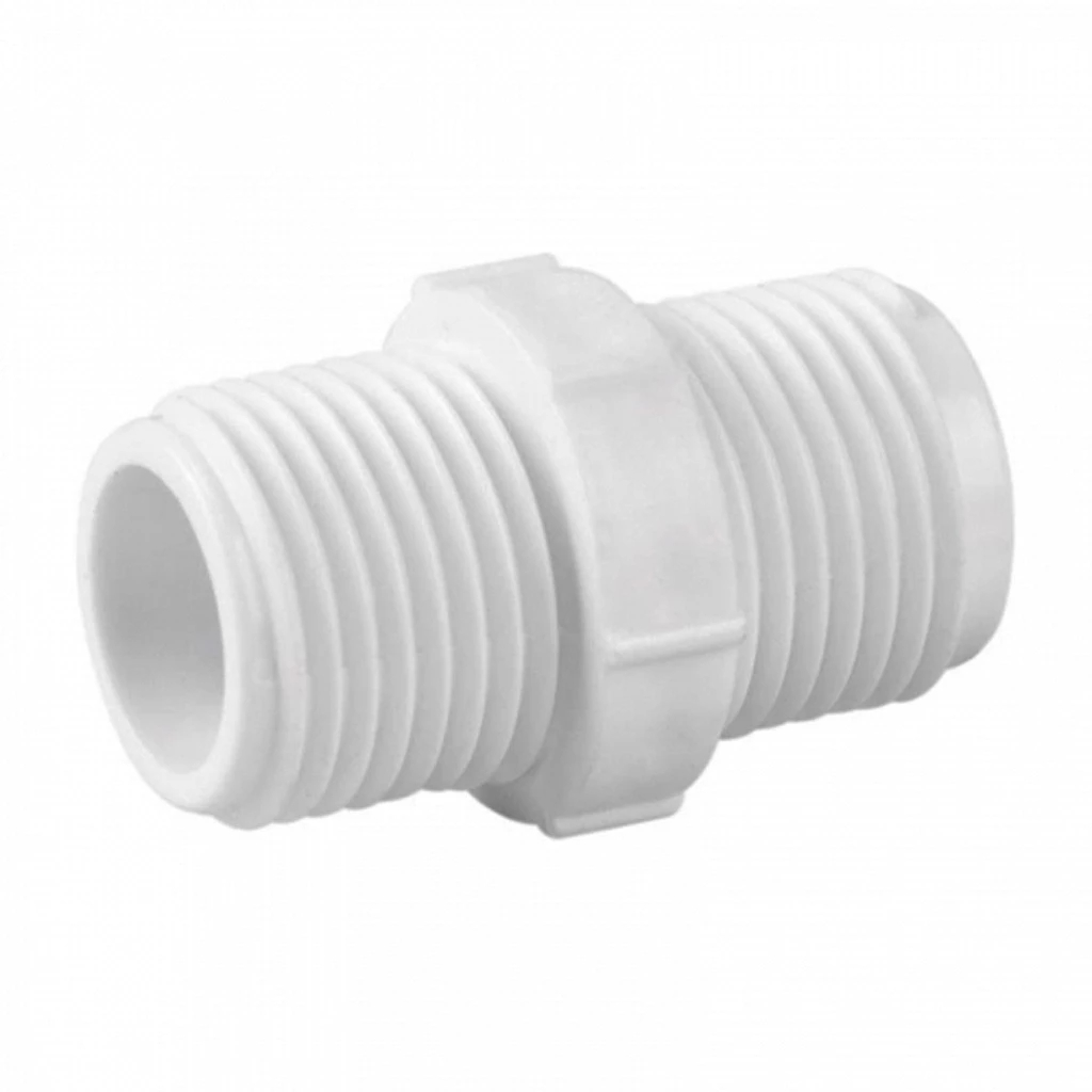 Nípel 1/2'' (20mm) PVC Roscável Branco