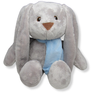 Coelho Pelúcia Cinza Com Cachecol 40cm Decoração Antialérgico Infantil em Oferta na Shopee
