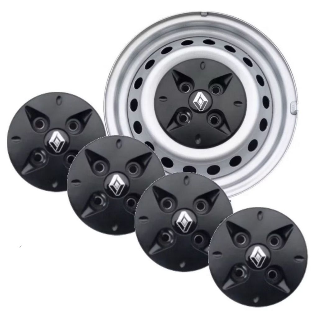 calota renault sandero logan aro 14 15 para roda de ferro jogo 4 peças