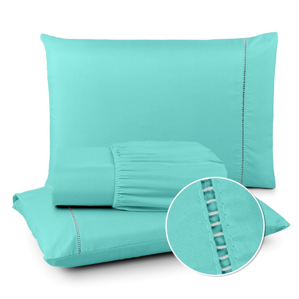 Jogo de Lençol Berço Solteiro Casal Queen King 02 e 03 Peças Toque Acetinado  400 Fios Micropercal  Ponto Palito