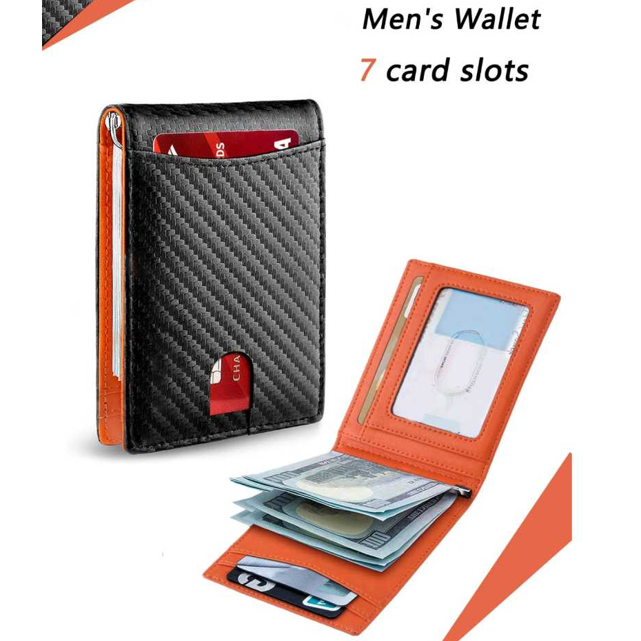 Carteira Fina 3 em 1 Masculino de Couro Sintetico, Porta Cartão, Notas, CNH 7951 8405