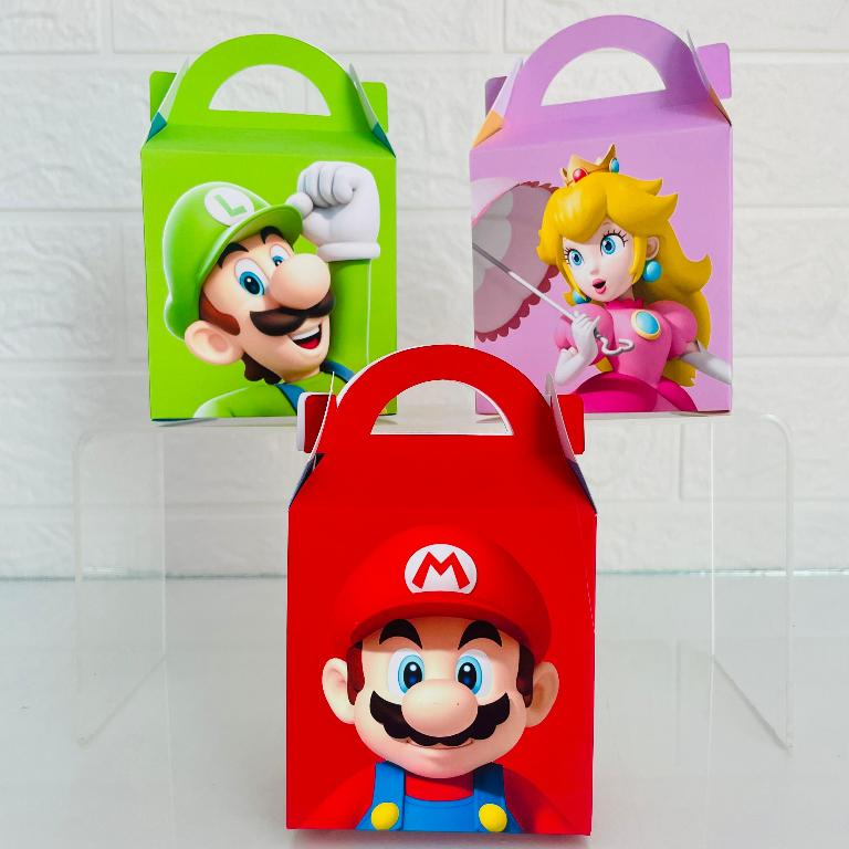 Maletinha Super Mario, caixinha personalizada Super Mario, lembrancinha Mario, caixinha mario e luigi (pegue e monte)