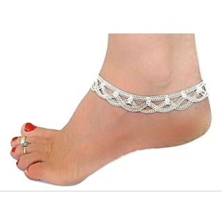 Tornozeleira indiana prata baixa indiana grizos importadas em Oferta na Shopee