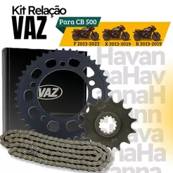 Kit Relação Cb 500f 2013-2022 / Cb 500x 2013-2019 Com Retentor Original Vaz