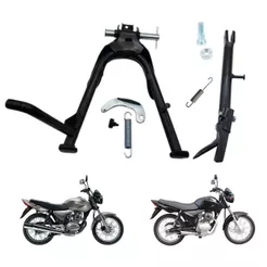 Kit Cavalete Central Com Lateral Titan 150/160 Fan 150/160 Preto completo