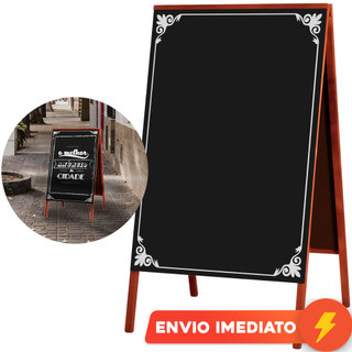 Cavalete Placa Tabuleiro 70x50 de Calçada Propaganda Anúncio Restaurante Padaria Oferta 2 Faces