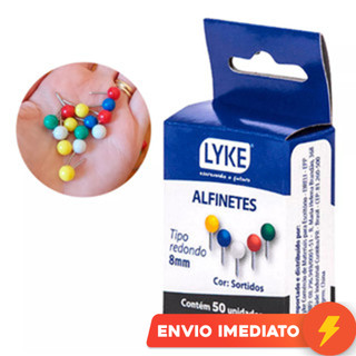 50 Alfinete Coloridos 8mm Pequenos Para Quadro Cortiça Feltro Tachinhas Mural Fotos Lyke
