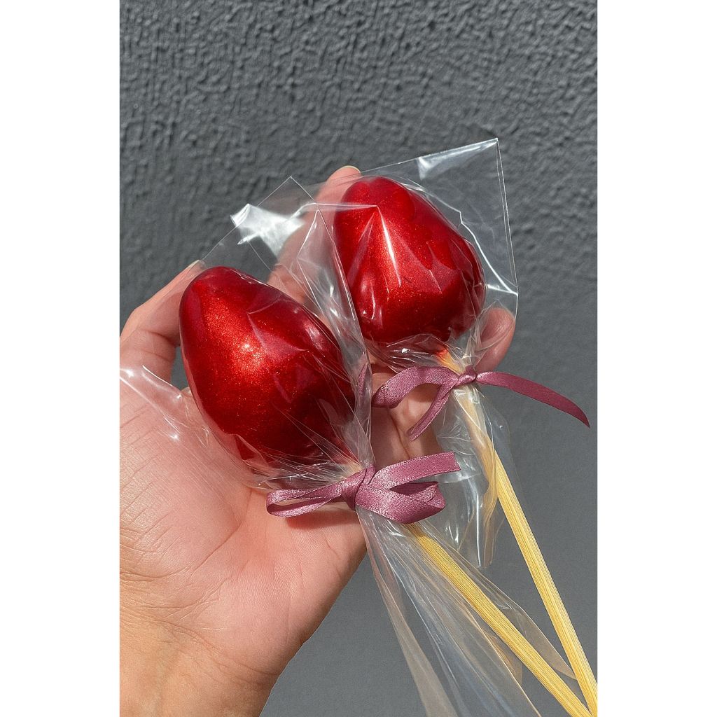 50 saquinhos celofane liso ou decorado para morango do amor 11x20