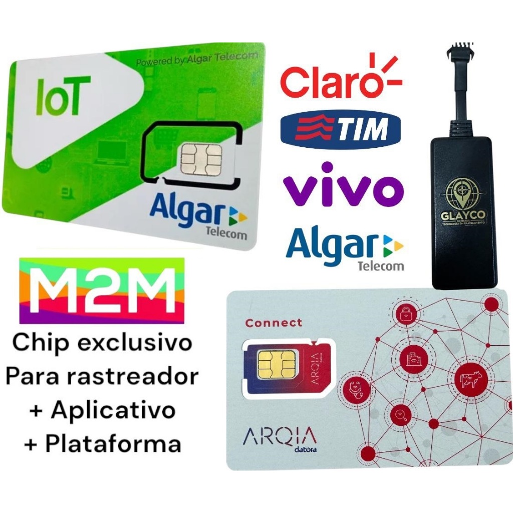 Chip m2m mult operadora para rastreador tk303 gt06 gt02 j16 4g